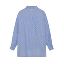 Women's Cotton Shirt and Shorts Set – Long Sleeve Button Down Ruffle Mini Two Piece