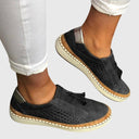 Women's Cutout Tassel Slip On Sneakers – Suede Flat Casual Everyday Loafer