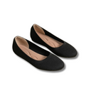 Women's Knit Ballet Flats – Slip On Ribbed Round Toe Flat Shoes Everyday Casual