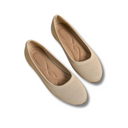 Women's Knit Ballet Flats – Slip On Ribbed Round Toe Flat Shoes Everyday Casual