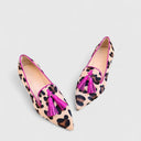 Women's Leopard Print Pointed Toe Loafers – Tassel Slip On Flat Dress Shoes