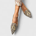Women's Leopard Print Pointed Toe Loafers – Tassel Slip On Flat Dress Shoes