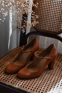Women's Mary Jane Pumps – Round Toe Ankle Strap Buckle Mid Block Heel Shoes