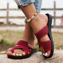 Women's Mesh Crisscross Flat Sandals – Open Toe Slip On Summer Beach Slides