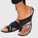 Women's Open Toe Flip Flop Sandals – Two-Tone Toe Post Summer Slide