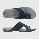 Women's Open Toe Flip Flop Sandals – Two-Tone Toe Post Summer Slide