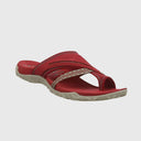 Women's Open Toe Flip Flop Sandals – Two-Tone Toe Post Summer Slide