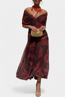 Women's Ruched Off Shoulder Midi Dress – Twisted Wrap Bodice Formal Gown