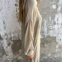 Women's Solid Oversized Button-Up Two-Piece Set – Long Sleeve Shirt Mini Shorts