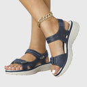 Women's Sport Sandals – Open Toe Double Velcro Strap Chunky Platform Summer