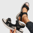 Women's Sport Sandals – Open Toe Double Velcro Strap Chunky Platform Summer