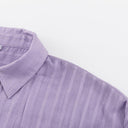 Women's Striped Button-Up Two-Piece Set – Oversized Shirt Pleated Shorts Summer