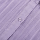 Women's Striped Button-Up Two-Piece Set – Oversized Shirt Pleated Shorts Summer