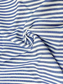 Women's Striped Mini Dress – Sleeveless Scoop Neck Button Strap Pocket Dress