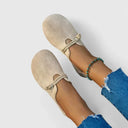 Women's Suede Slip On Loafer Flats – Round Toe Cord Tie Ballet Flat Shoes