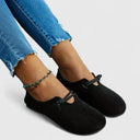 Women's Suede Slip On Loafer Flats – Round Toe Cord Tie Ballet Flat Shoes