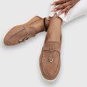 Women's Suede Tassel Loafers – Slip On Round Toe Flat Casual Everyday Shoes