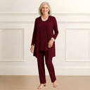 Women's Three Piece Set – Cardigan Tank Top Straight Leg Pants Mother of Bride