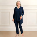 Women's Three Piece Set – Cardigan Tank Top Straight Leg Pants Mother of Bride