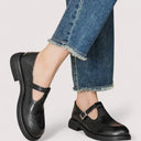 Women's Vintage Brogue T-Bar Mary Jane Shoes – Buckle Strap Round Toe Flat