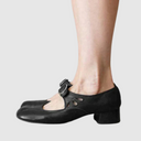 Women's Vintage Cutout Mary Jane Shoes – Round Buckle Strap Low Block Heel