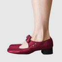 Women's Vintage Cutout Mary Jane Shoes – Round Buckle Strap Low Block Heel